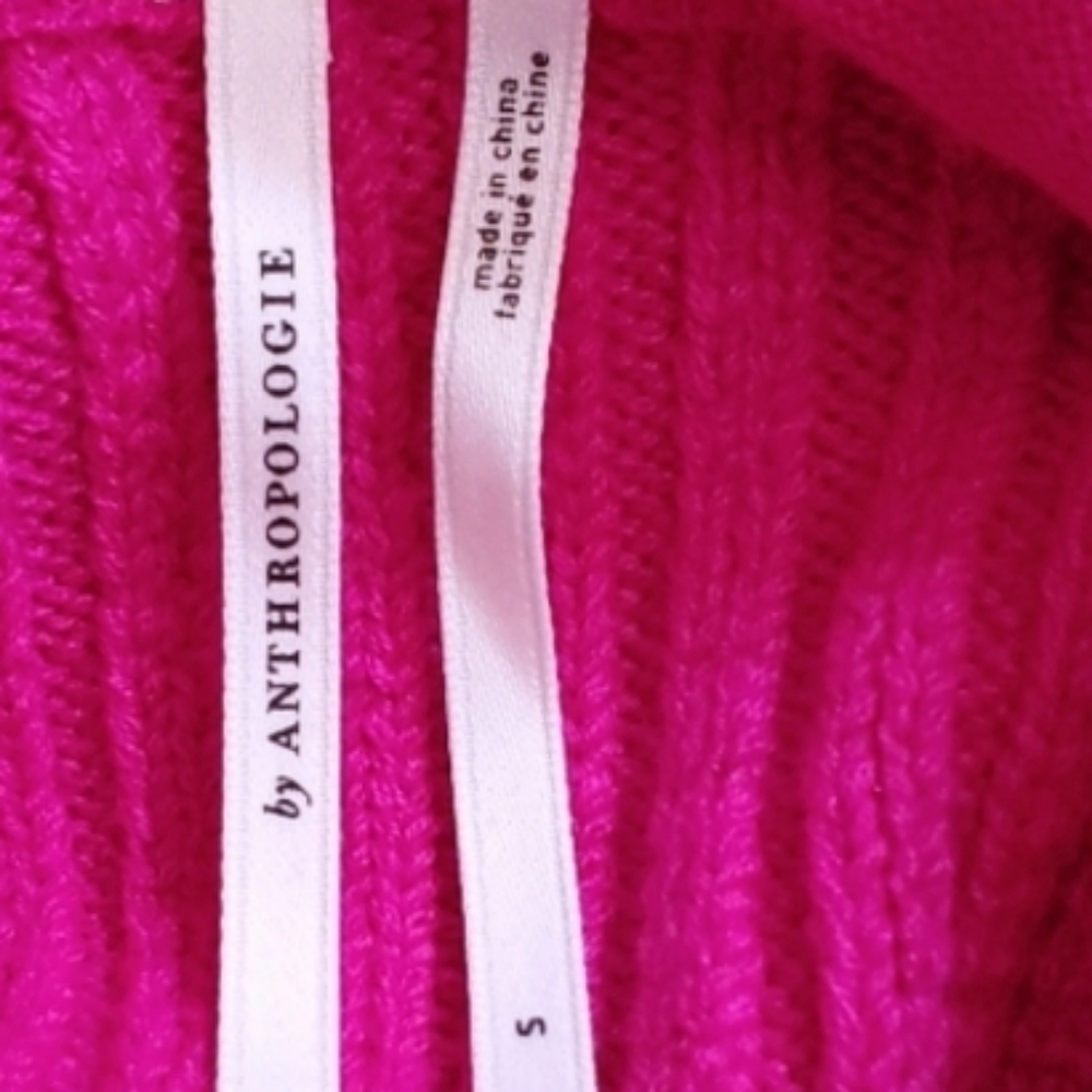 Anthropologie Turtleneck Sweater Dress Lightweight Rose Pullover Bodycon NWT SM - Picture 14 of 16